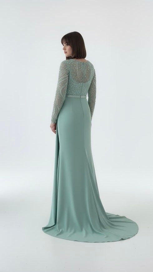 Long Sleeve Serene Sparkle Gown